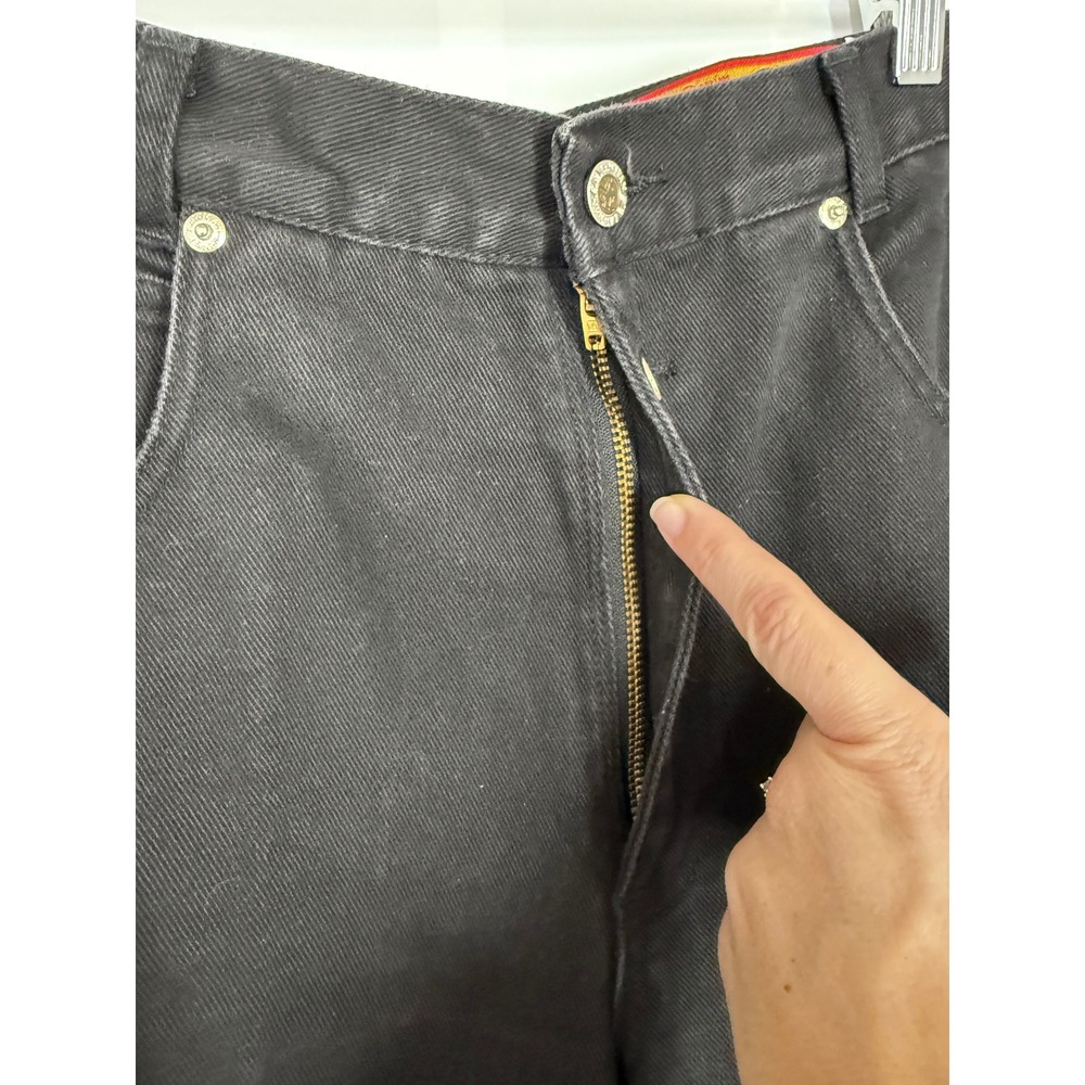 Vintage LAWMAN WESTERN Women's Black Denim Jeans Slim Fit High Rise 13 Bareback‎ - Picture 3 of 9
